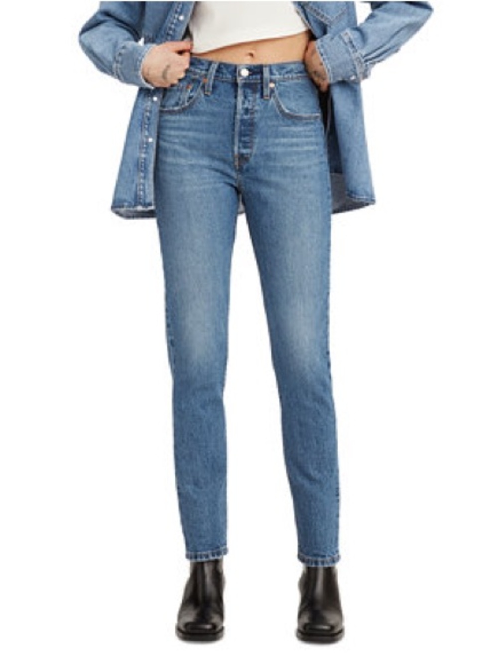 Levi's High-Rise Slim Straight Light Blue Jeans